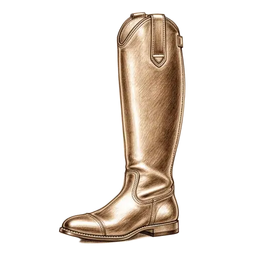 Pencil sketch of a long riding boot
