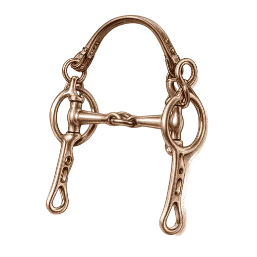 Pencil sketch of a snaffle bridle
