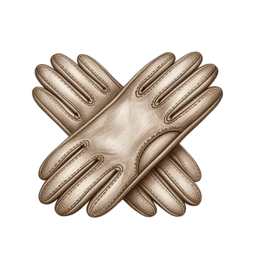 Pencil sketch of a pair of riding gloves